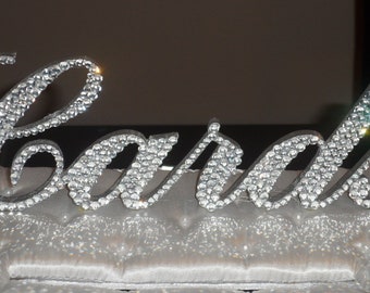 Swarovski Crystal "Cards" sign, wedding signs, rhinestone cards sign, bling cards sign, cards box sign,