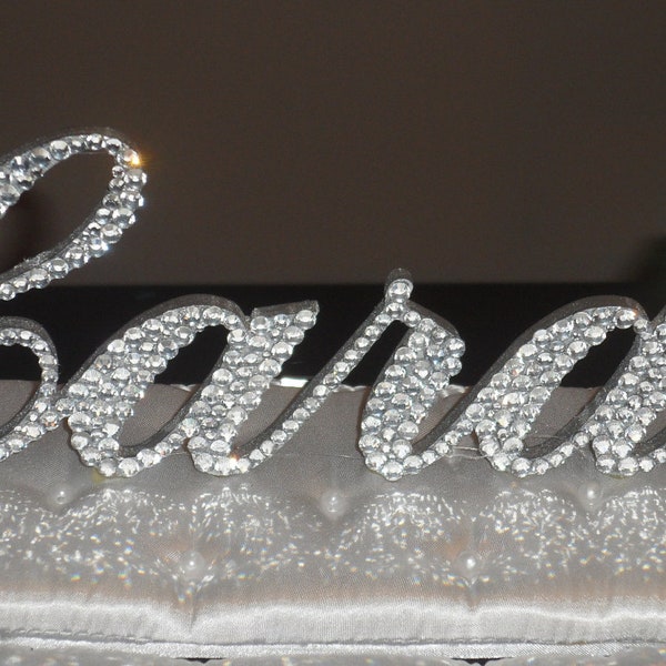 Swarovski Crystal "Cards" sign, wedding signs, rhinestone cards sign, bling cards sign, cards box sign,