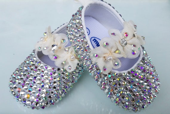 Swarovski Crystal Princess Baby Shoes bling newborn shoes | Etsy