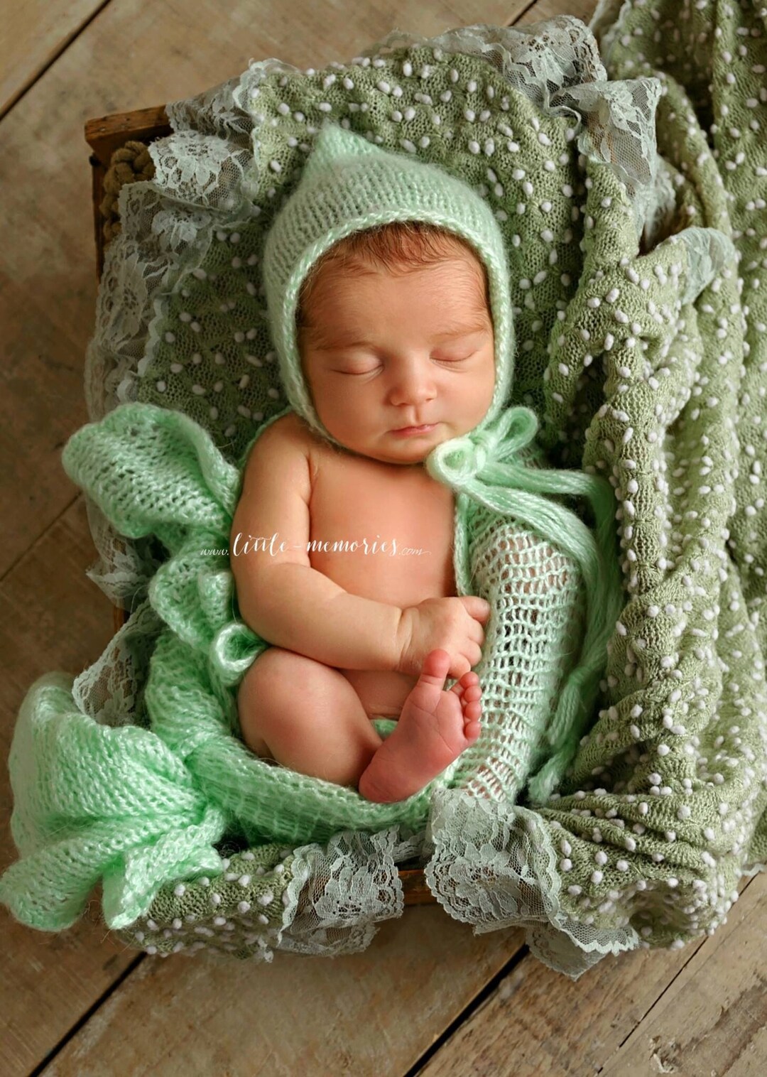 Mint Pixie Hat and Blanket , Newborn Photo Prop Set , Newborn Hat and Blanket Etsy UK