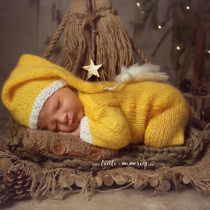 Baby Newborn Overalls Knitted set with hat photo prop