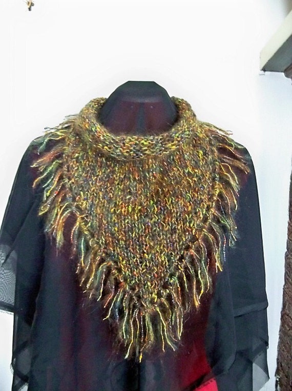 Autumn Moss Multicolor Triangular Neck Scarf Etsy