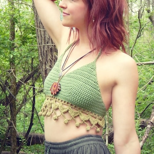 Crochet Halter Top PATTERN: Mehndi Festival Bralette (PDF Pattern)
