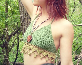 Crochet Halter Top PATTERN: Mehndi Festival Bralette (PDF Pattern)