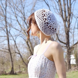 MOTIF au crochet : bonnet en dentelle filigrane / chapeau ample / tour de cou / casquette Renaissance - téléchargement immédiat au format PDF