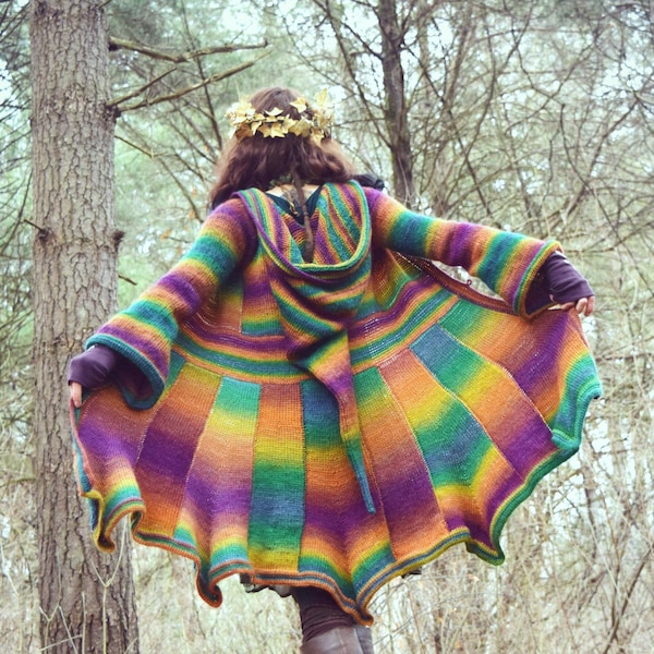 PATROON gehaakte elfenjas: Tunesische pixiesweater met capuchon (pdf-patroon)