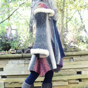 Crochet PATTERN: Priestess Coat Tunisian Crochet/ Sizes XS-2XL / Unique Fantasy Renaissance Witchy Hooded Coat Pattern / PDF File image 9