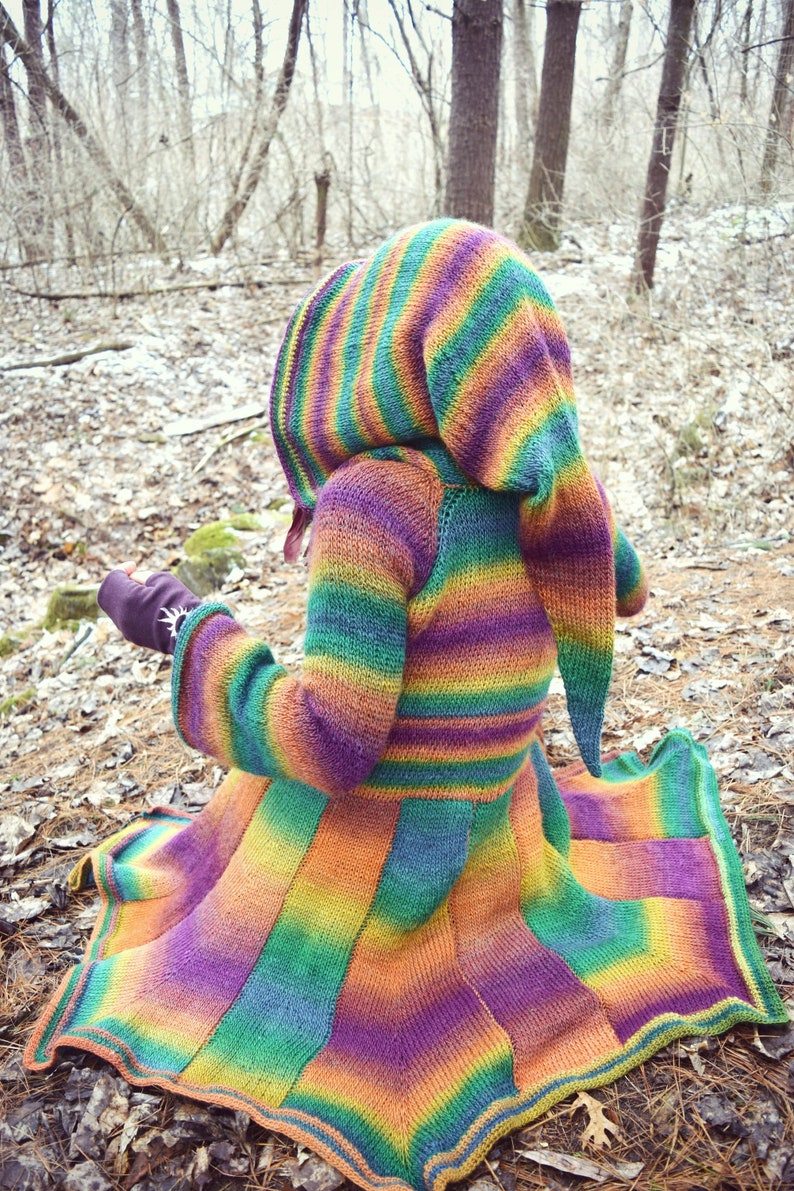 Crochet PATTERN Bundle: Shaman Coat, Priestess Coat, Elf Coat / Hooded Tunisian Crochet Coat Pattern / Hood Pixie Elf Fairy Magical Crochet image 9