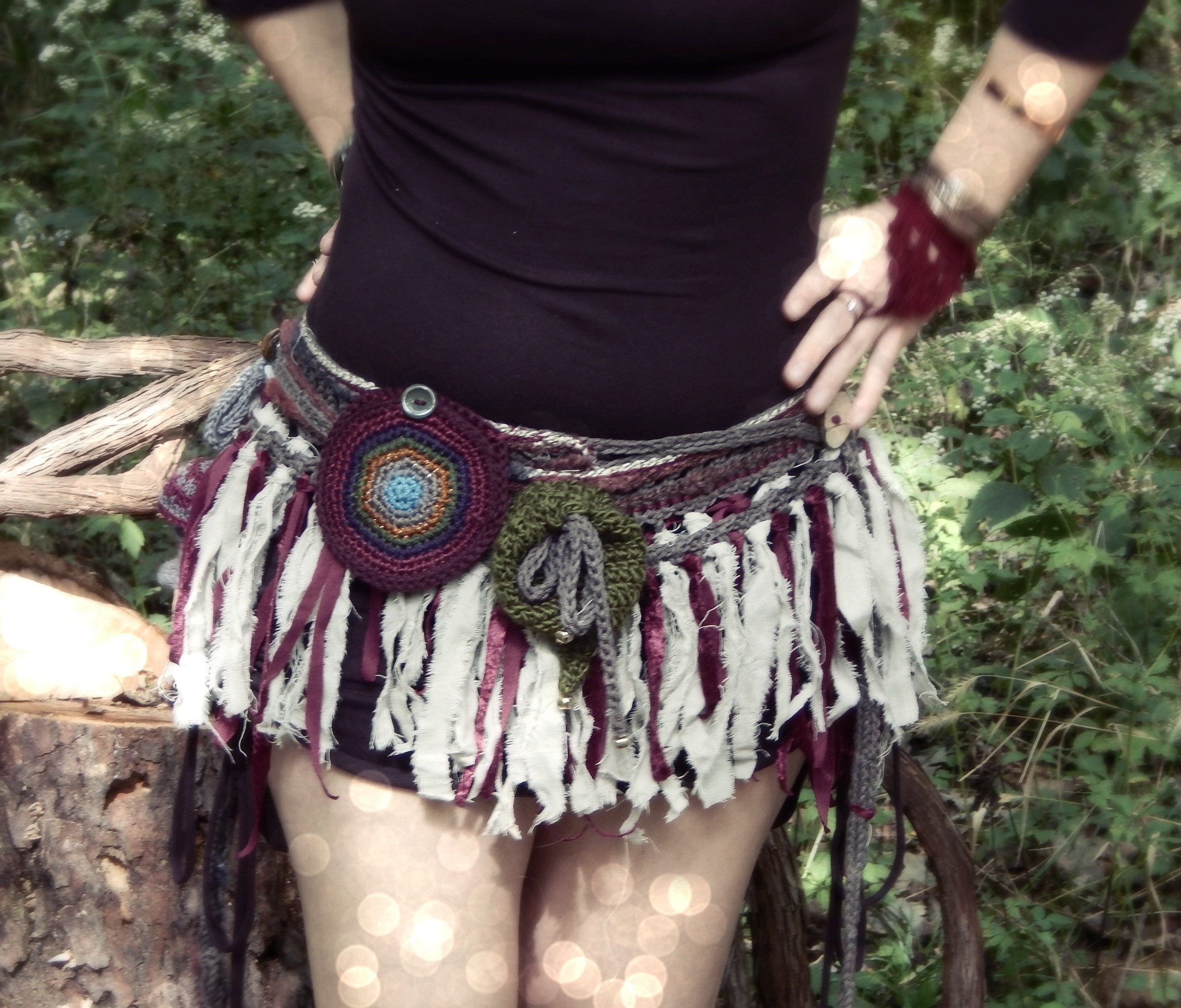 ? Authentic gemstones rawhide pixie belt Gemstone Layered Chain Belt - Kate Hewko main image 4