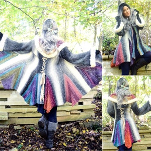 Crochet PATTERN Bundle: Shaman Coat, Priestess Coat, Elf Coat / Hooded Tunisian Crochet Coat Pattern / Hood Pixie Elf Fairy Magical Crochet image 4