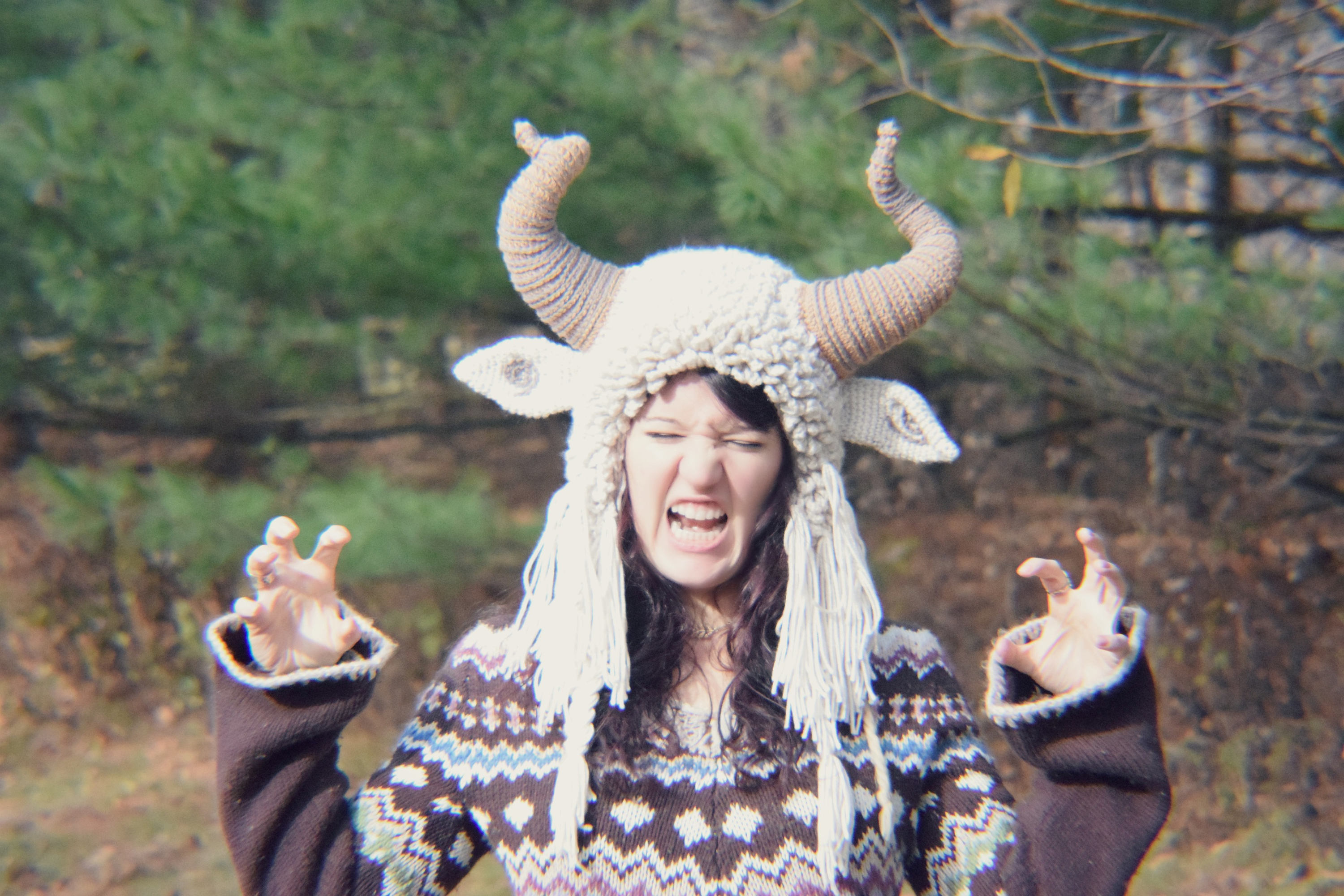 Crochet PATTERN: Krampus Hat / Ram Hat 