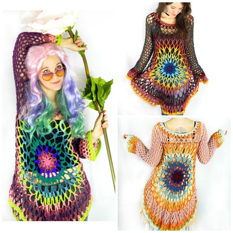 DUTCH TRANSLATION Crochet Pattern: Flower Child Pullover / | Etsy