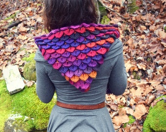 Crochet PATTERN: Quetzal Hood Crocodile Stitch Hood Fully Scaled Dragon  Hood Medieval Fantasy Hood PDF Pattern Download