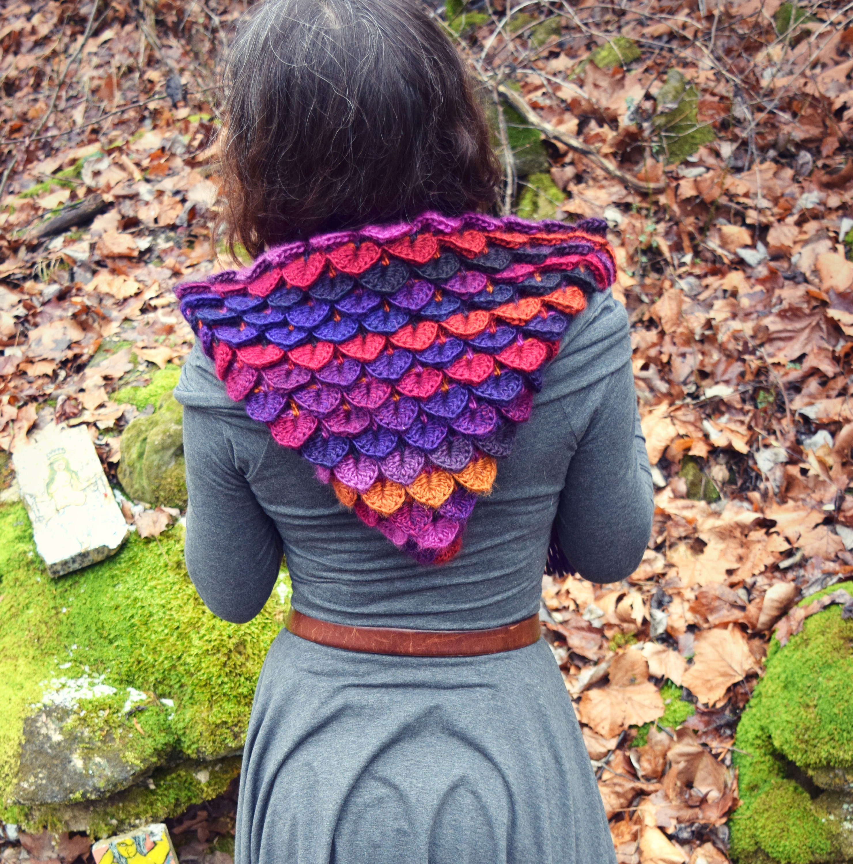 Crochet PATTERN: Quetzal Hood / Crocodile Stitch Hood / Fully