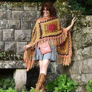 Crochet PATTERN: Kismet Poncho / Bohemian Large Poncho Pattern / Retro Hippie 60's 70's Crochet Pattern / Downloadable PDF File image 3