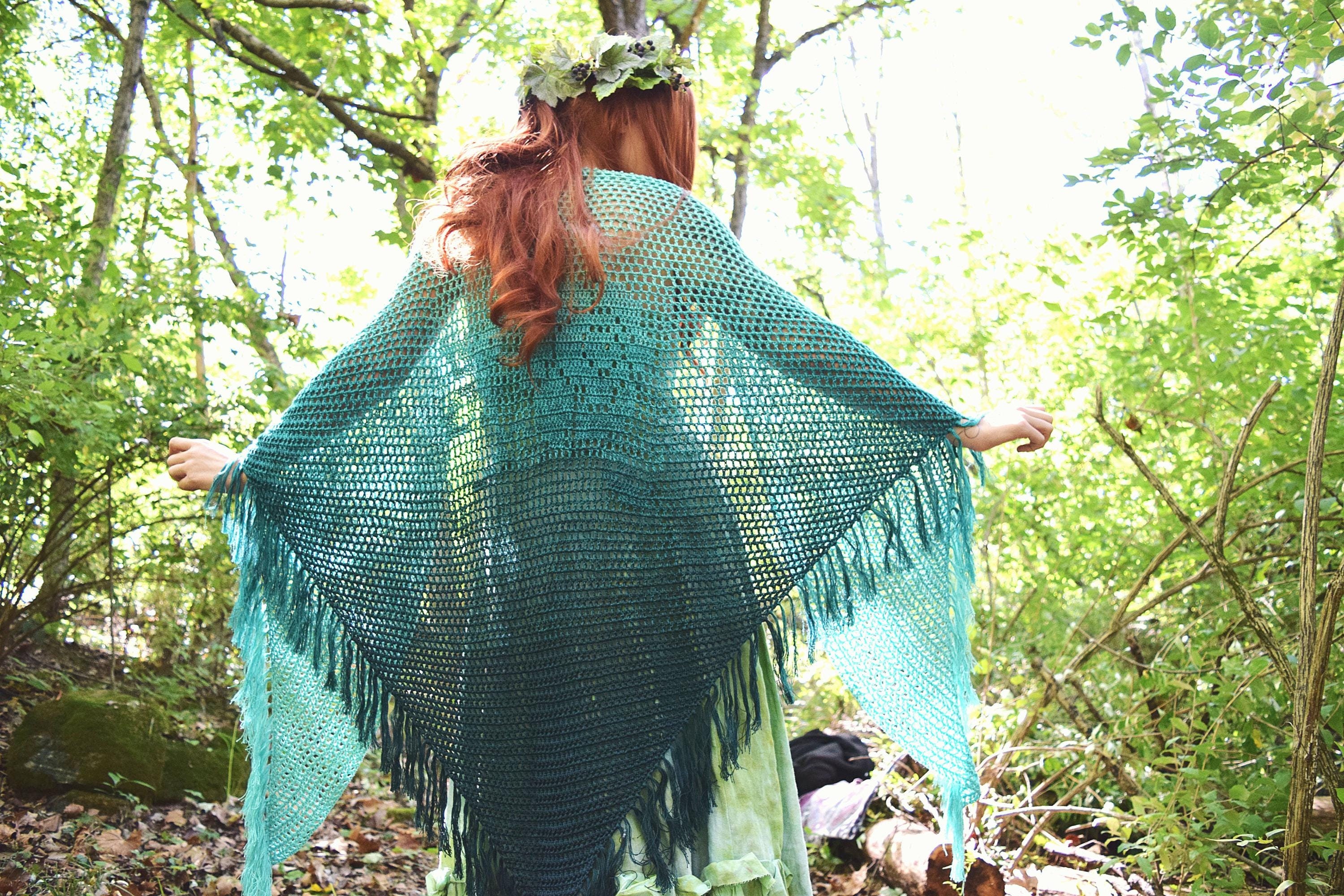 Crochet Fortune Teller Shawl PATTERN: Easy Filet Lace Scarf (PDF Pattern)