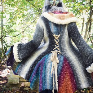 Crochet PATTERN: Priestess Coat Tunisian Crochet/ Sizes XS-2XL / Unique Fantasy Renaissance Witchy Hooded Coat Pattern / PDF File image 5