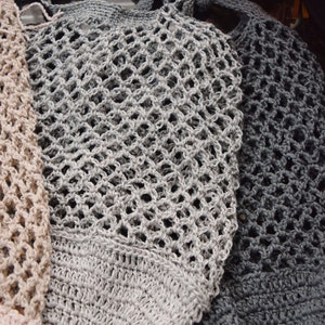 Crochet PATTERN: Simple Market Bag / Easy Crochet Grocery Bag / Simple Crochet Pattern Eco-friendly String Bag Reusable Bag / PDF Download image 6