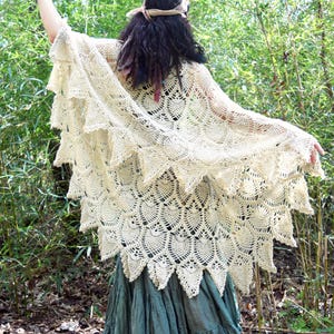 Crochet PATTERN: Cobweb Wrap / Convertible Pineapple Shawl / Bohemian Lace Skirt / Hippie Vintage Boho Retro Renaissance - PDF Download