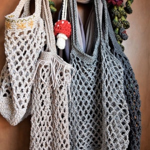 Crochet PATTERN: Simple Market Bag / Easy Crochet Grocery Bag / Simple Crochet Pattern Eco-friendly String Bag Reusable Bag / PDF Download image 5