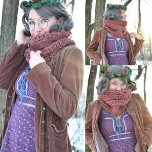 Crochet PATTERN: Babushka Cowl / Convertable Cowl / Poncho with Hood / Super Bulky Weight Yarn Pattern Instant Download Digital PDF image 5