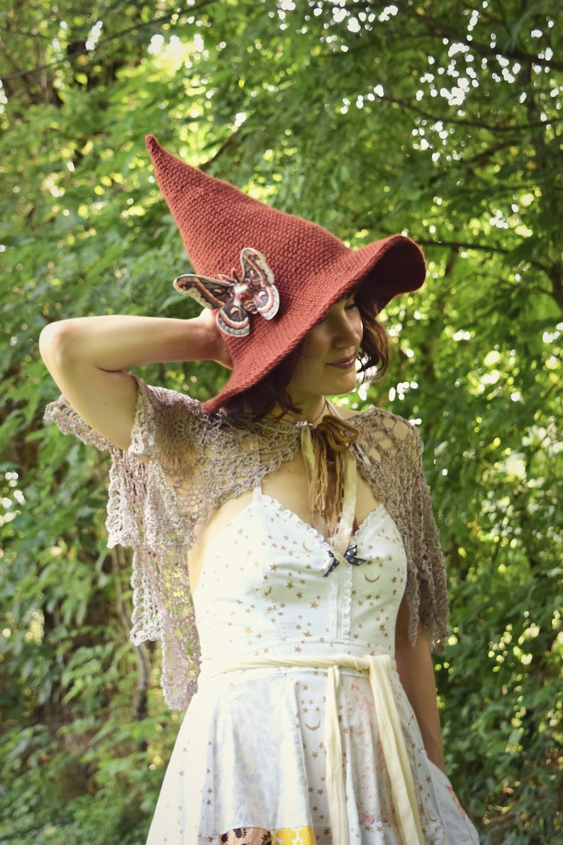Crochet Wizard Hat PATTERN: Tall Witch Cosplay Hat (PDF Download) image 7