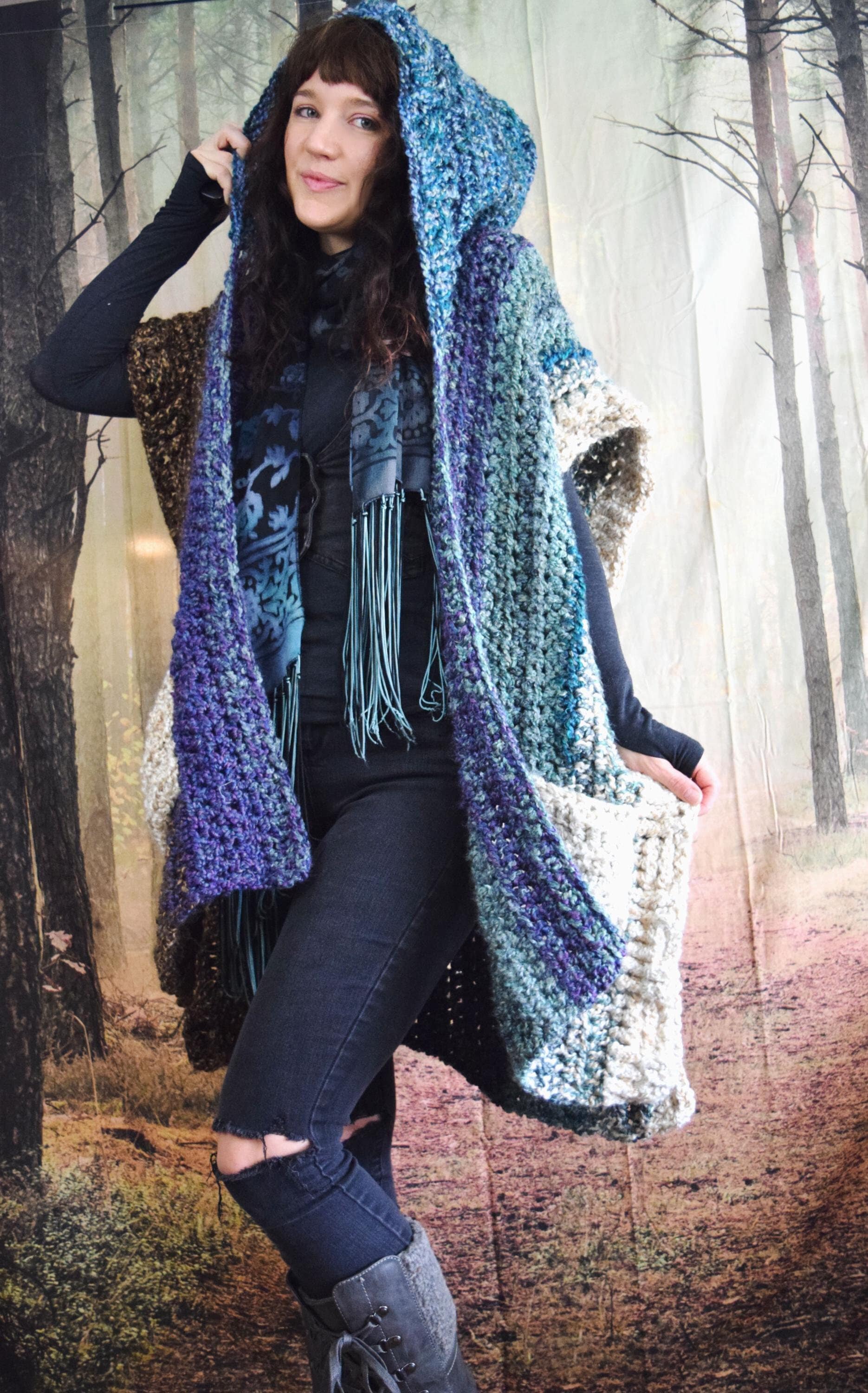 Pixie Hooded Pocket Ruana