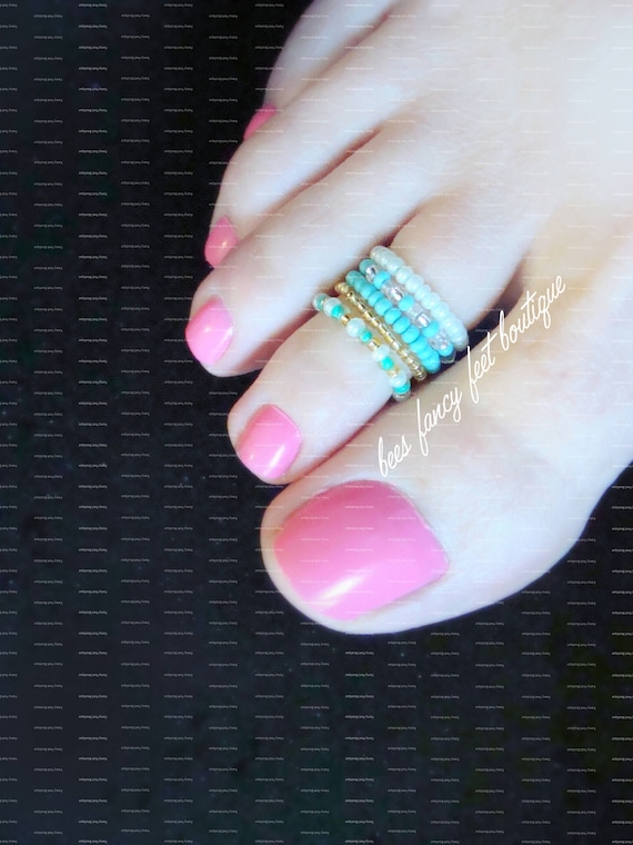 Stacking Toe Ring Tribal Toe Ring Mauve Beaded Toe Ring Stretch Bead Toe Ring Toe Rings Hippie Toe Ring