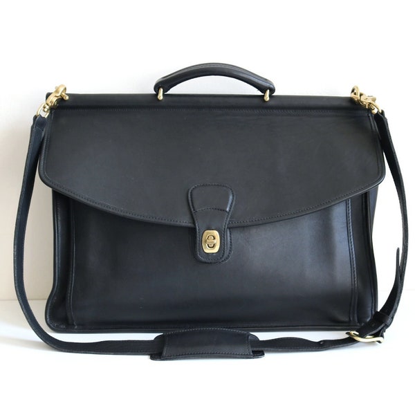 Coach Beekman Briefcase Bag | Black Leather