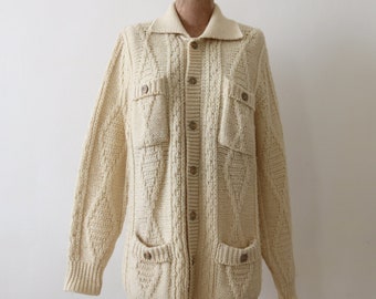 Pendleton Cream Wool Pocket Sweater