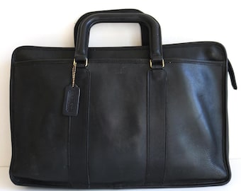 COACH X VINTAGE 80's Metropolitan Brief in Glovetanned Leather - Etsy