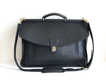 Coach Beekman Briefcase Bag | Black Leather