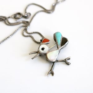 Pendentif Broche Roadrunner Turquoise Sterling