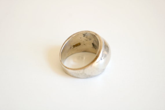 Solid Sterling Heavy Rustic Ring 6.5 - image 2