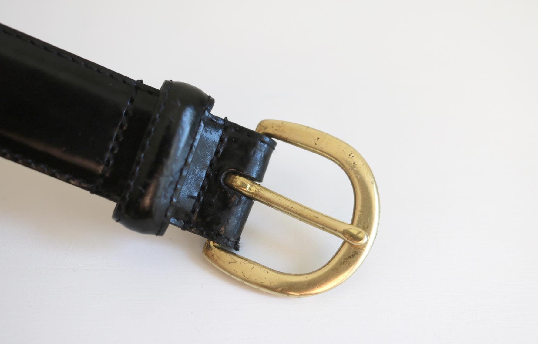 Coach Black Patent Leather Belt 42 in 105 Cm - Etsy display picture 2