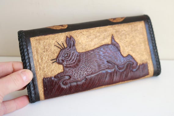 Rabbit Tooled Leather Wallet - image 4