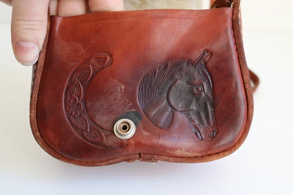 Mini Tooled Horse Saddle Purse - image 9