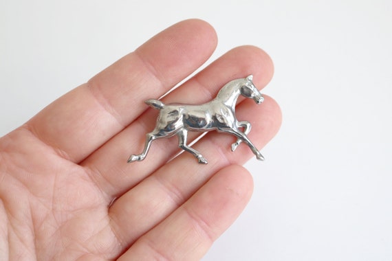 Sterling Horse Pin - image 2