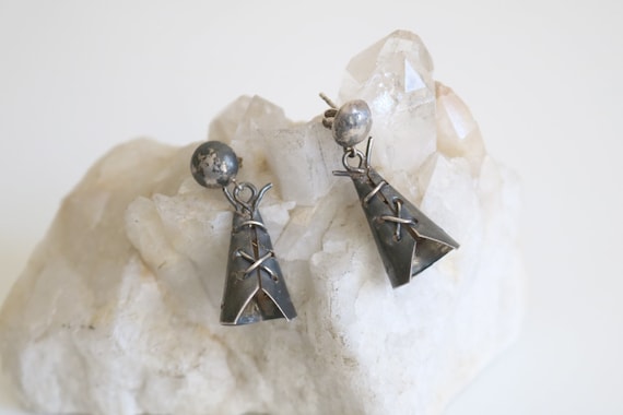 Native American Teepee Earrings - image 1