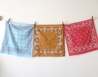 Three USA Fast Color Bandanas