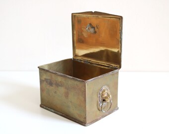 Brass Lion Head Box