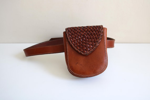 Woven Leather Belt Bag