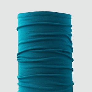 Lightweight Merino Neck Gaiter, Head Band and Face Covering in Jade