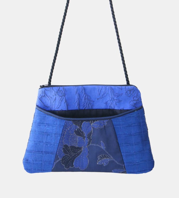 Juniper Silk and Rayon Purse in Sapphire Blue
