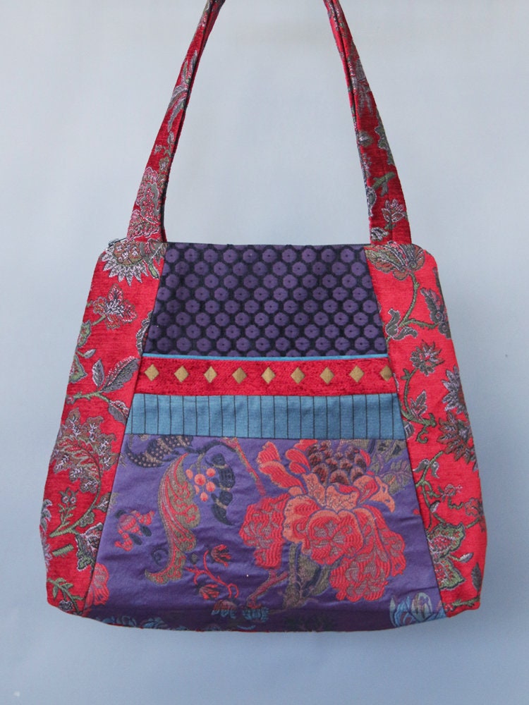 upholstery fabric tote bag