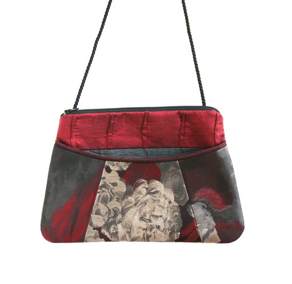 Juniper Silk and Rayon Purse in Gray Rose