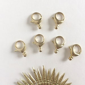 18mm, Fancy Circle Brass Lobster Claw, Jewelry Making Clasps, 4PCS