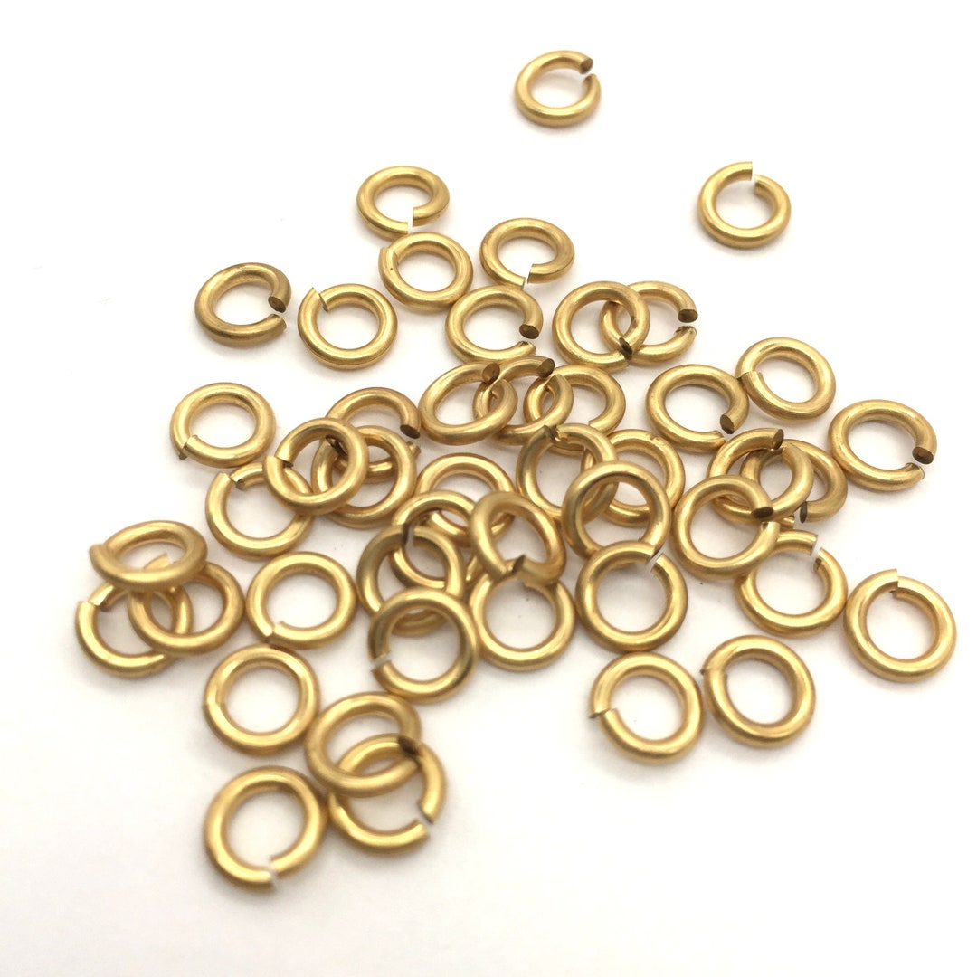6mm Matte Gold Plated Brass Jump Rings USA Made 24PCS Etsy