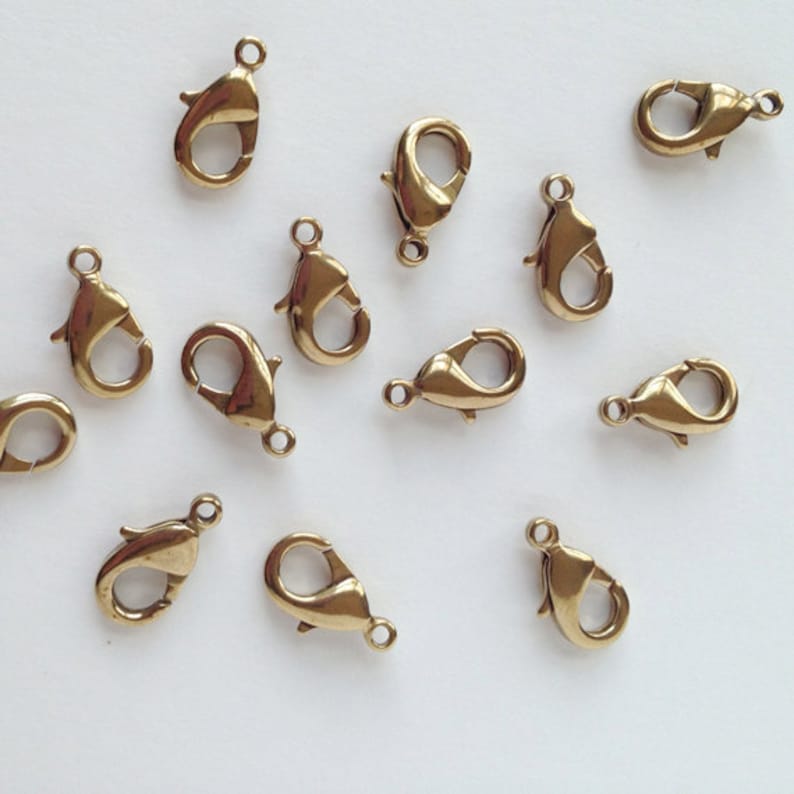 15mm Brass Lobster Clasp Lobster Claw Clasp 15mm X 8mm Etsy