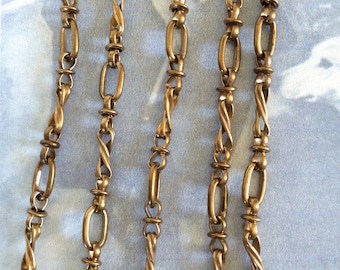 Vintage Standish Chain, Twist Brass Chain, 10mm, 2FT